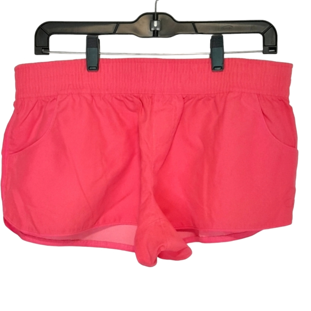 ✨️ OP Womens Junior Large Pink Athletic Swim Gym Shorts w/ Pockets